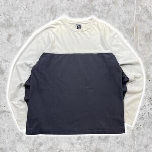 2000's Baby Blue Navy Two-Tone GAP Minimalistic Long Sleeve Shirt